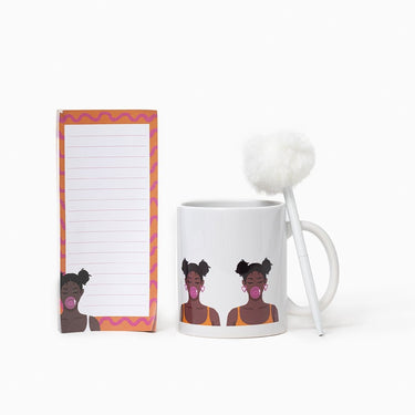 Bubble Gum Poppin' Sip & Scribble Stationery Set