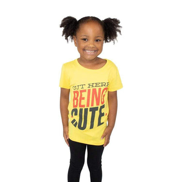 Out Here Being Cute Little Girls Tee - Izzy & Liv - kid tee