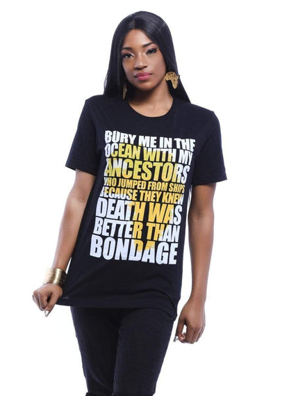 ANCESTORS, BONDAGE (BLACK PANTHER) T-SHIRT - Izzy & Liv - graphic tee