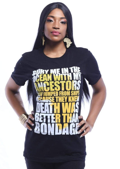 ANCESTORS, BONDAGE (BLACK PANTHER) T-SHIRT - Izzy & Liv - graphic tee