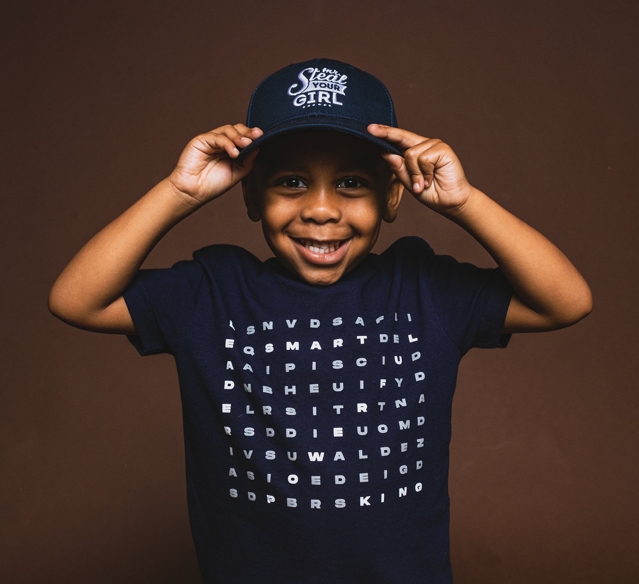 Word UP! Word Search Puzzle Tee (Navy) - Izzy & Liv