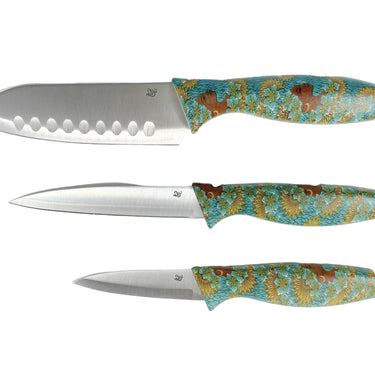 Golden Brown Sugar 3-Piece Knife Set – Izzy & Liv