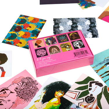 Black Girl Illustrated 100-Piece Art Card Set - Izzy & Liv