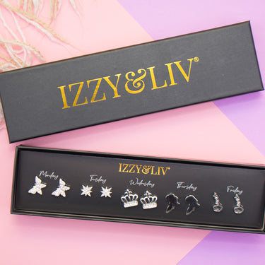 African Queen 5-Piece Stud Earring Set 1 (18k gold plated or silver plated) - Izzy & Liv