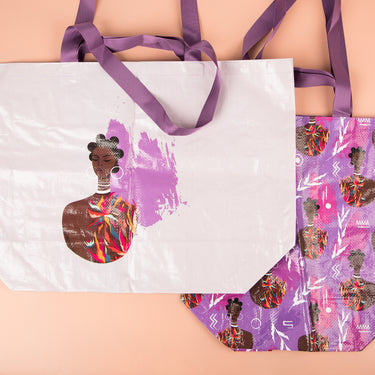 Bantu Beauty 2-Piece Shopping Bag/Tote Set