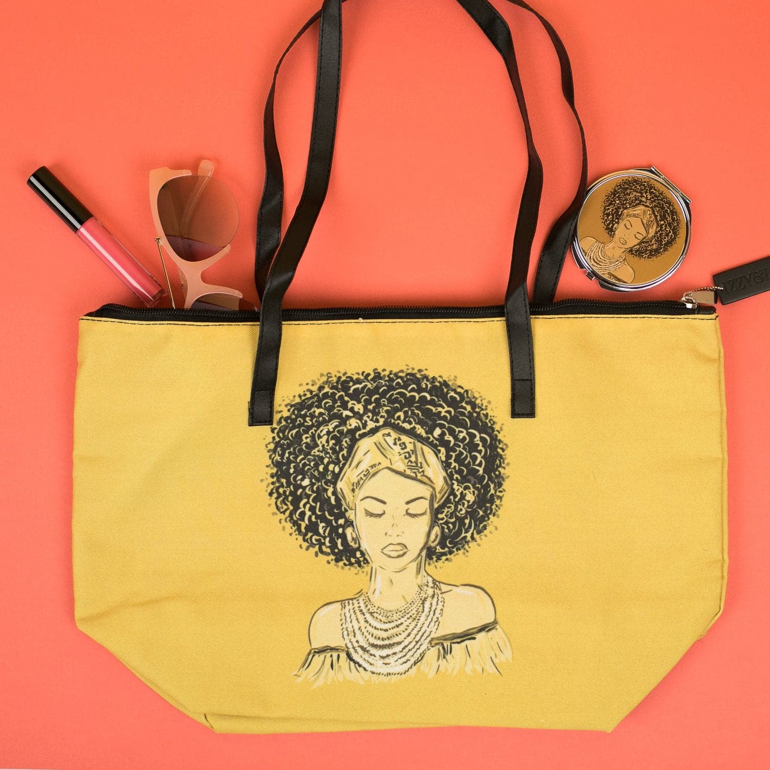 Golden Glow Canvas Tote