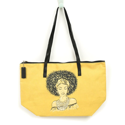 Golden Glow Canvas Tote