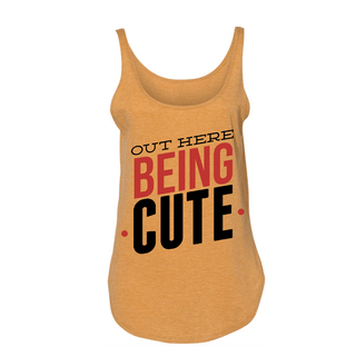 Out Here Being Cute Tank - Izzy & Liv - graphic tee