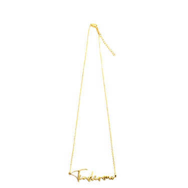 "Tenderoni" Script Necklace (18k gold-plated)