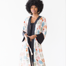 Melanin Faces Abstact Luxe Belted Satin Robe - Izzy & Liv