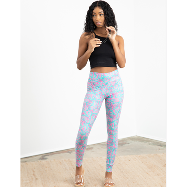 Culture Confidence Soul (Blue) Fly Girl Stretchy Leggings - Izzy & Liv