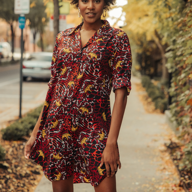 Safari style shirt dress outlet