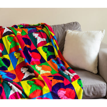 Afro Chic Ponytail Plush Fleece Blanket