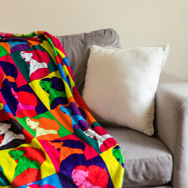 Afro Chic Ponytail Plush Fleece Blanket