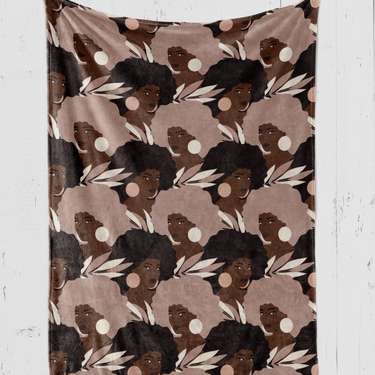 Brown Skin Divas  Plush Fleece Blanket (60 Inch)