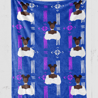 Indigo Beauty  Plush Fleece Blanket (60 Inch)