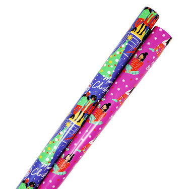Girlfriends Holiday Gift Wrapping Paper Roll (2-Pack Set)