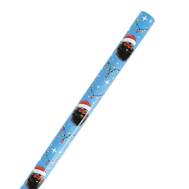 Black Santa Love Gift Wrapping Paper Roll - Izzy & Liv