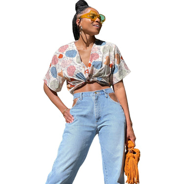 Melanin Faces Abstract All Over Print Blouse