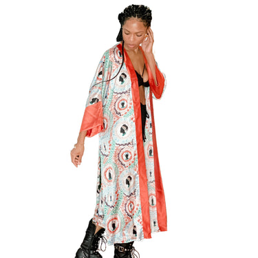 Tribal Beauty Luxe Belted Satin Robe - Izzy & Liv